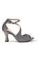 Gunmetal Glitzer Sandalen mit hohem Absatz The First Dance 6514
