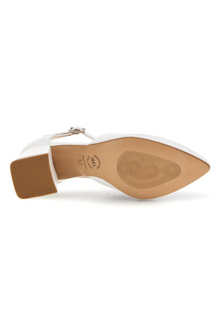Décolleté Bianche con Tacco Largo e Cinturino Pittarello romantic 6781