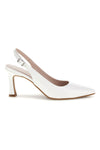 Décolleté Slingback da sposa bianche con punta sfilata Pittarello Romantic 6371