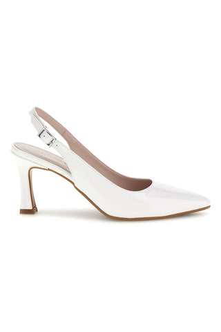 Décolleté Slingback da sposa bianche con punta sfilata Pittarello Romantic 6371