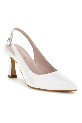 Décolleté Slingback da sposa bianche con punta sfilata Pittarello Romantic 6371