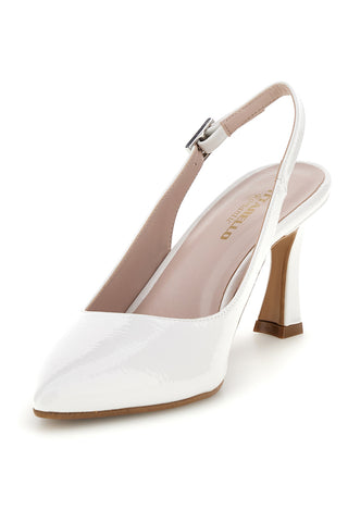 Décolleté Slingback da sposa bianche con punta sfilata Pittarello Romantic 6371