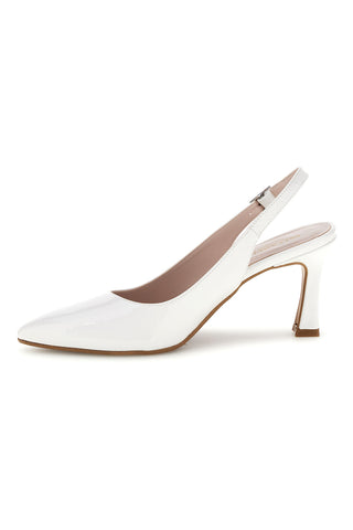 Décolleté Slingback da sposa bianche con punta sfilata Pittarello Romantic 6371