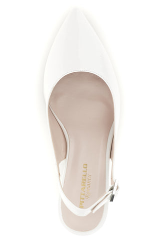 Décolleté Slingback da sposa bianche con punta sfilata Pittarello Romantic 6371