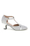 Scarpe da ballo argento con tacco The first dance 7554