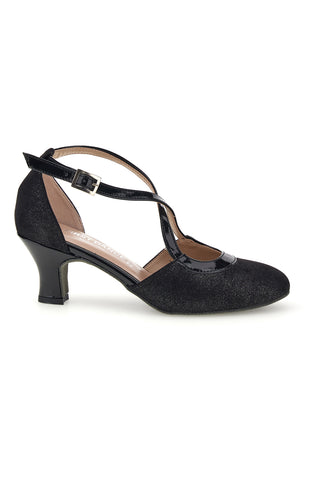 Scarpe da ballo nere con tacco The first dance 7555