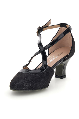 Scarpe da ballo nere con tacco The first dance 7555