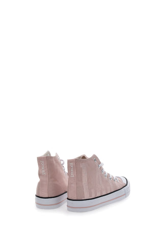 Hohe Everlast 2127-Sneaker aus rosa Canvas mit weißer Sohle