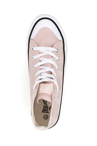 Hohe Everlast 2127-Sneaker aus rosa Canvas mit weißer Sohle