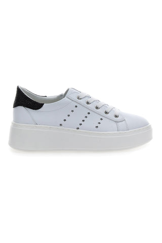 Energy 86 Flatform-Sneaker in Weiß und Schwarz