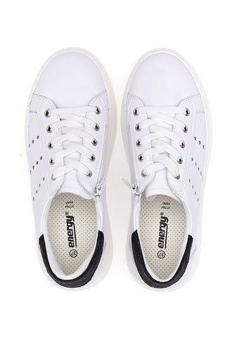 Energy 86 Flatform-Sneaker in Weiß und Schwarz
