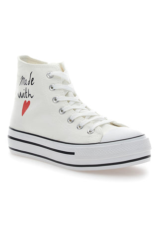 Weiße Mid-Cut-Sneaker „Energy 112“.