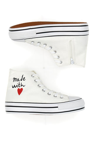 Weiße Mid-Cut-Sneaker „Energy 112“.