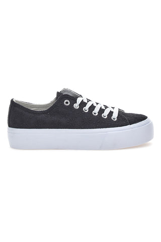 W Max 38 Schwarze Flatform-Sneaker
