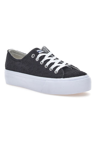W Max 38 Schwarze Flatform-Sneaker