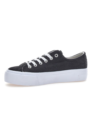 W Max 38 Schwarze Flatform-Sneaker