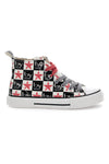 Hohe Canvas-Sneaker von Byblos 101 Weiß, Schwarz und Pink