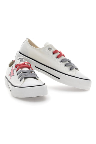 Niedrige Canvas-Sneaker von Byblos 100 White