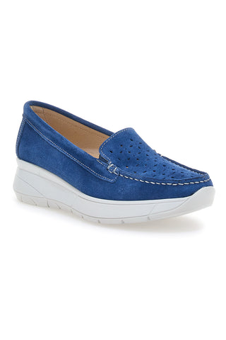 Klassischer blauer Mokassin Pittarello 8100