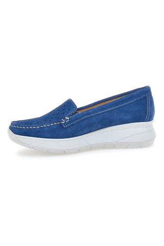 Klassischer blauer Mokassin Pittarello 8100