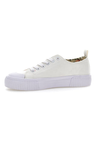Niedrige Vesuvio-Sneaker mit weißem Baumwollgürtel