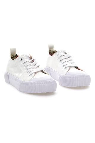 Niedrige Vesuvio-Sneaker mit weißem Baumwollgürtel