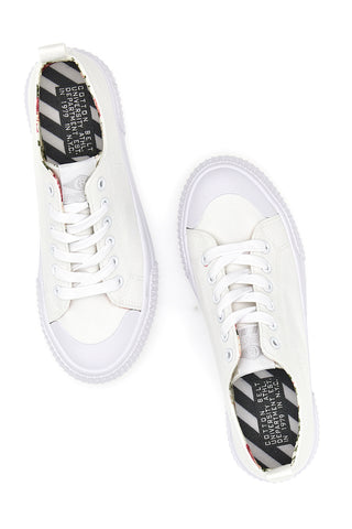 Niedrige Vesuvio-Sneaker mit weißem Baumwollgürtel