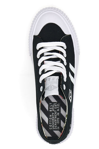 Niedrige Vesuvio-Sneaker mit schwarzem Baumwollgürtel