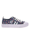 Sneakers Blu Floreale Cotton Belt Vesuvio Fantasy
