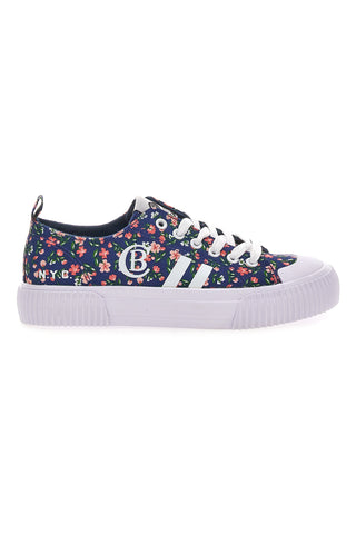 Sneakers Blu Floreale Cotton Belt Vesuvio Fantasy