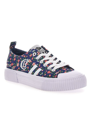 Sneakers Blu Floreale Cotton Belt Vesuvio Fantasy
