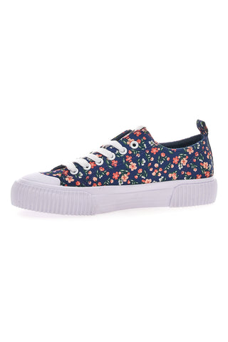 Sneakers Blu Floreale Cotton Belt Vesuvio Fantasy