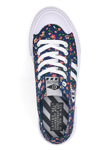 Sneakers Blu Floreale Cotton Belt Vesuvio Fantasy