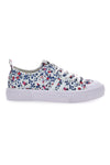Sneakers Bianche Fiori Cotton Blet Vesuvio Fantasy