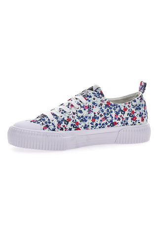 Sneakers Bianche Fiori Cotton Blet Vesuvio Fantasy