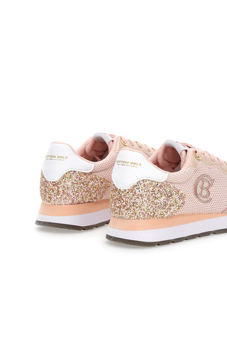 Rosafarbene Foggy-Sneaker mit Baumwollgürtel