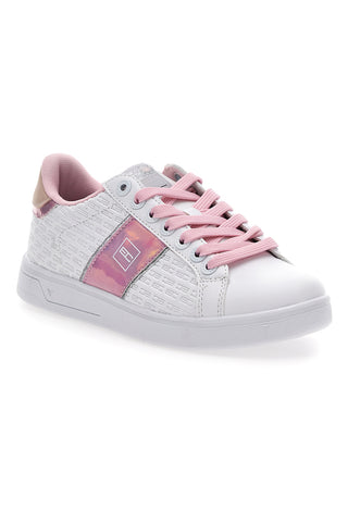 Coveri Mistik Nappa-Sneaker in Weiß und Rosa
