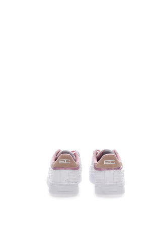 Coveri Mistik Nappa-Sneaker in Weiß und Rosa