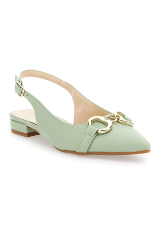 Slingback a punta Pittarello 103003 Verde menta