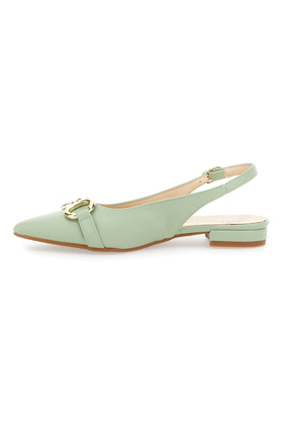 Slingback a punta Pittarello 103003 Verde menta