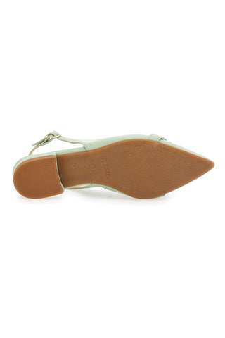 Slingback a punta Pittarello 103003 Verde menta