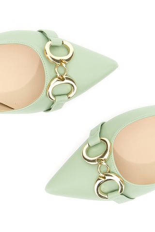 Slingback a punta Pittarello 103003 Verde menta