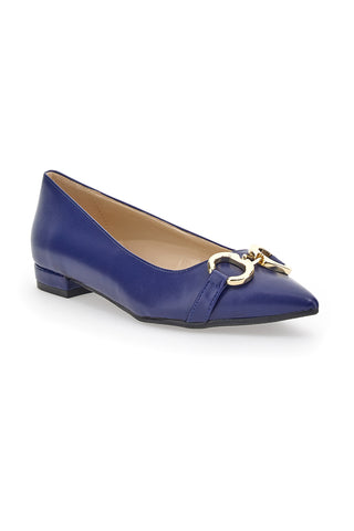 Ballerine Basse a Punta Pittarello 103002 Blu
