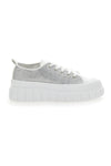 Sneakers Flatform 268603 Bianche con Strass