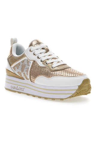 Sneakers Flatform Oro Sara Lopez 036