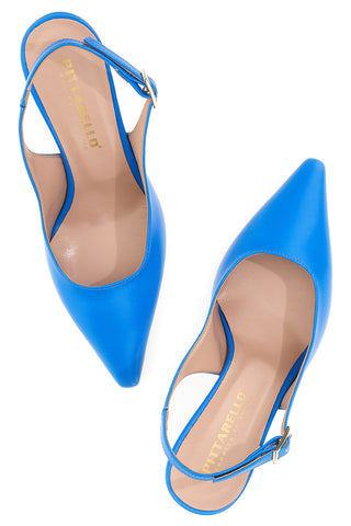 Slingback Pittarello 0018 Bluette mit mittlerem Absatz