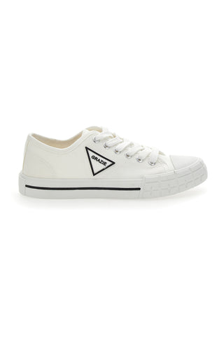 Niedrige Canvas-Sneaker Grazie 3582 Weiß