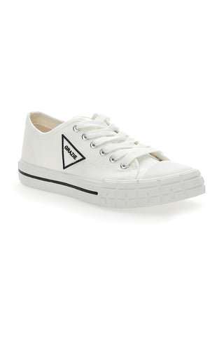 Niedrige Canvas-Sneaker Grazie 3582 Weiß