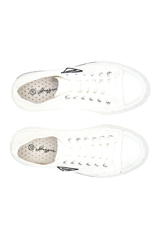 Niedrige Canvas-Sneaker Grazie 3582 Weiß