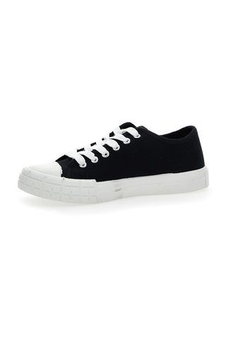 Niedrige Canvas-Sneaker Grazie 3582 Schwarz